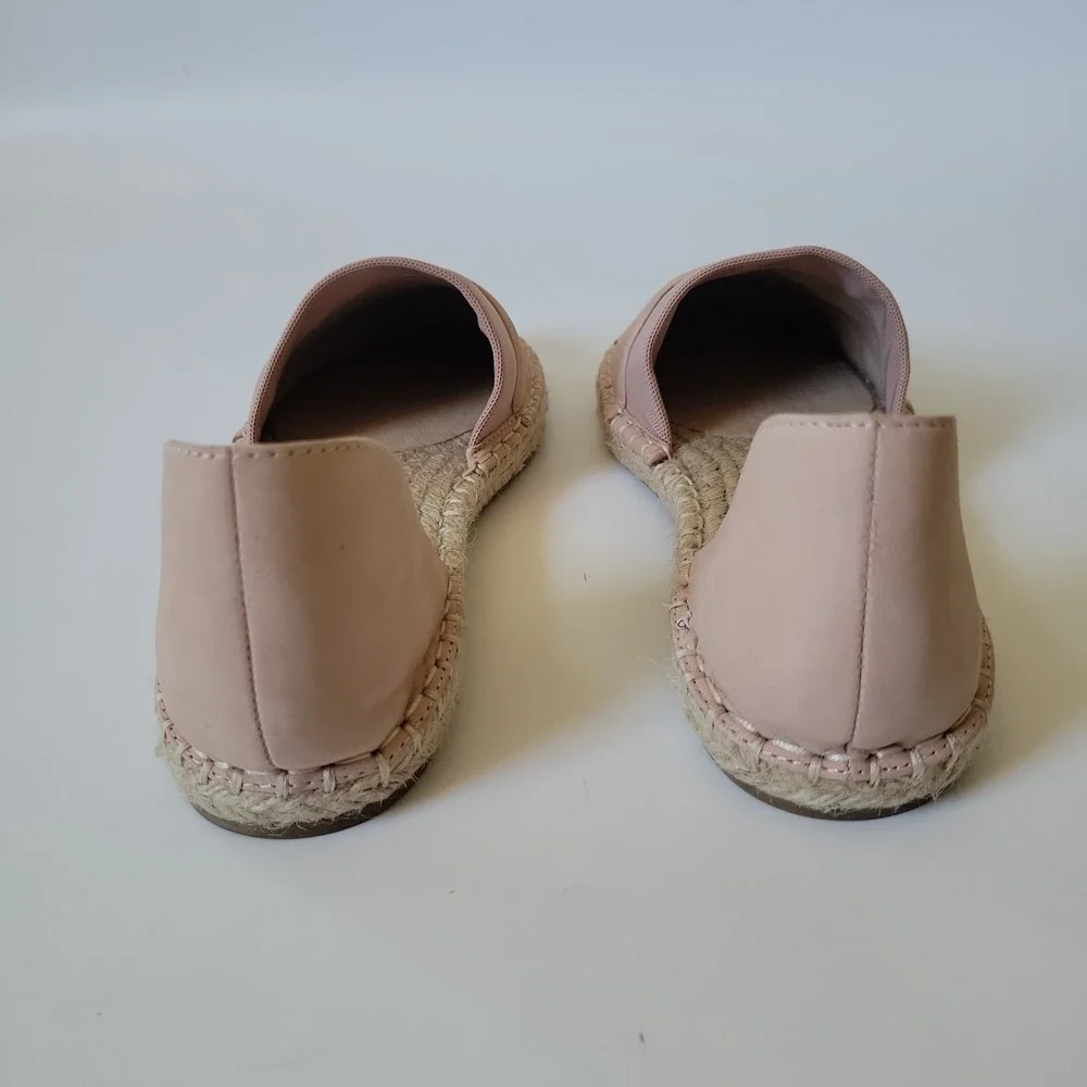 Eileen Fisher Lady D'Orsay Espadrille 8 Pastel Pink Leather Coastal Summer